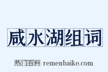 咸水湖组词是什么意思的图片